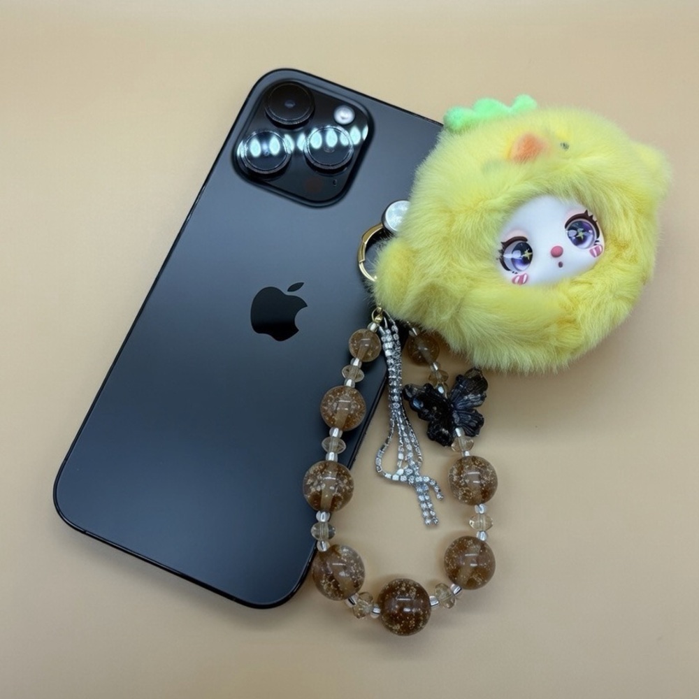 Lila confirmed Yellow Plush pendant with Beaded charm set